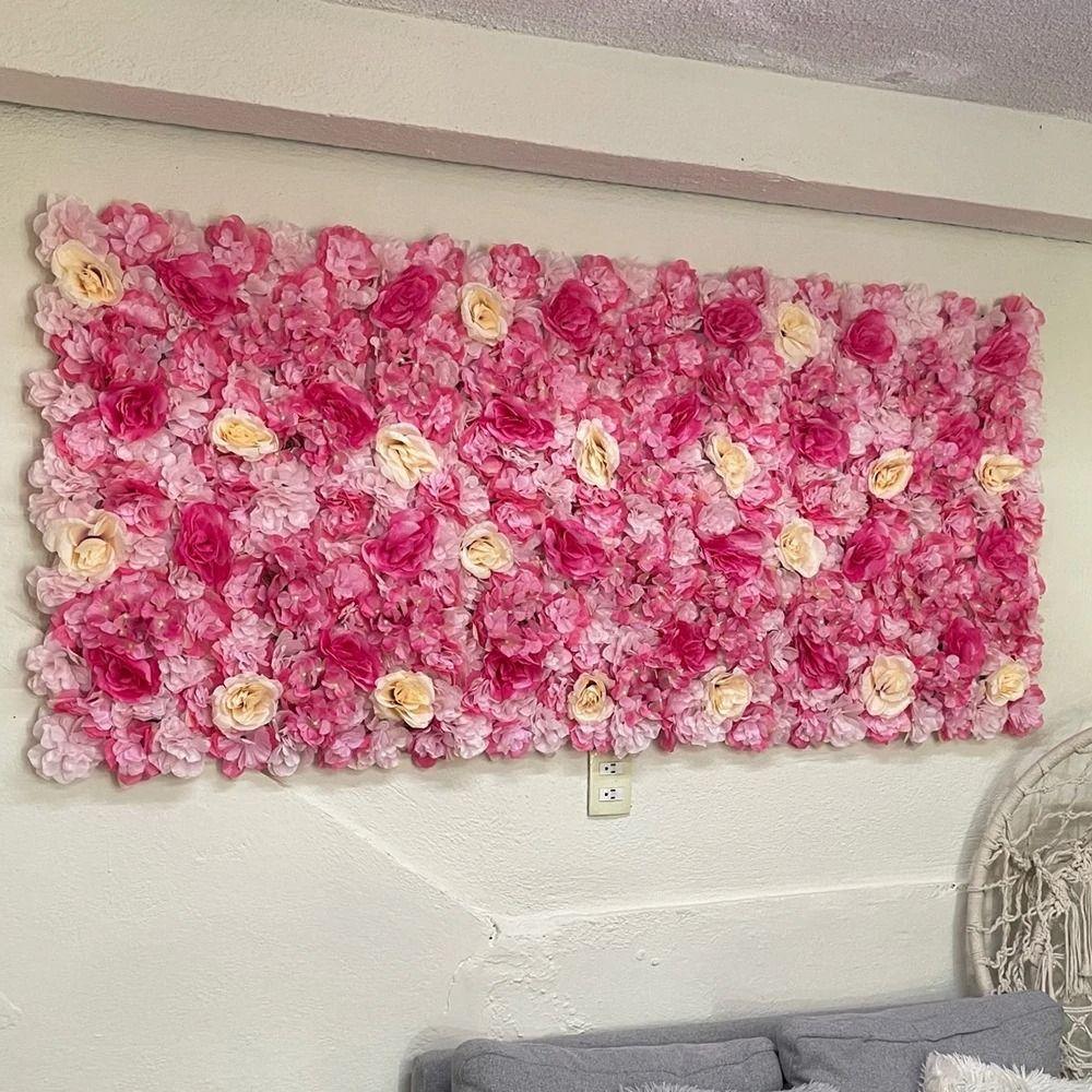 60X40cm Artificial Flower Wall Panels Handmade Rose Wedding Background Photography Backdrops