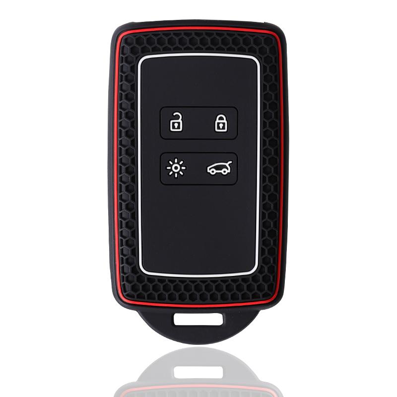 Silicone Shell Fob Holder Car Key Case Cover For Renault Espace 5 Kadjar Koleos Captur Megane 4 Talisman Arkana Dacia Sandero