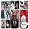 Anime Power Chainsaw Man telefontok Xiaomi Redmi Note 12 11 9S 9 8 10 Pro Plus 7 8T 9C 9A 8A K40 Gaming szilikon átlátszó burkolathoz