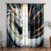 Dragon Thermal Blackout Curtains 2pcs   Light Blocking Washable Polyester Rod Pocket for Bedroom Living Room Kitchen Decor