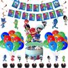 PJ Masks Mottoparty Zubehör mit fröhlicher Dekoration und festlichem Geschirr