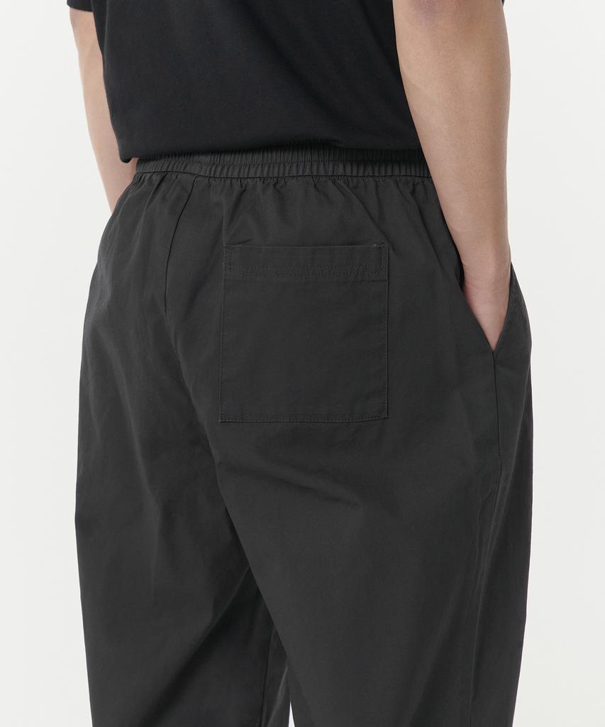 MUSINSA STANDARD Cotton Deep Tuck Wide Elastic Waist Pants [Dark Gray]