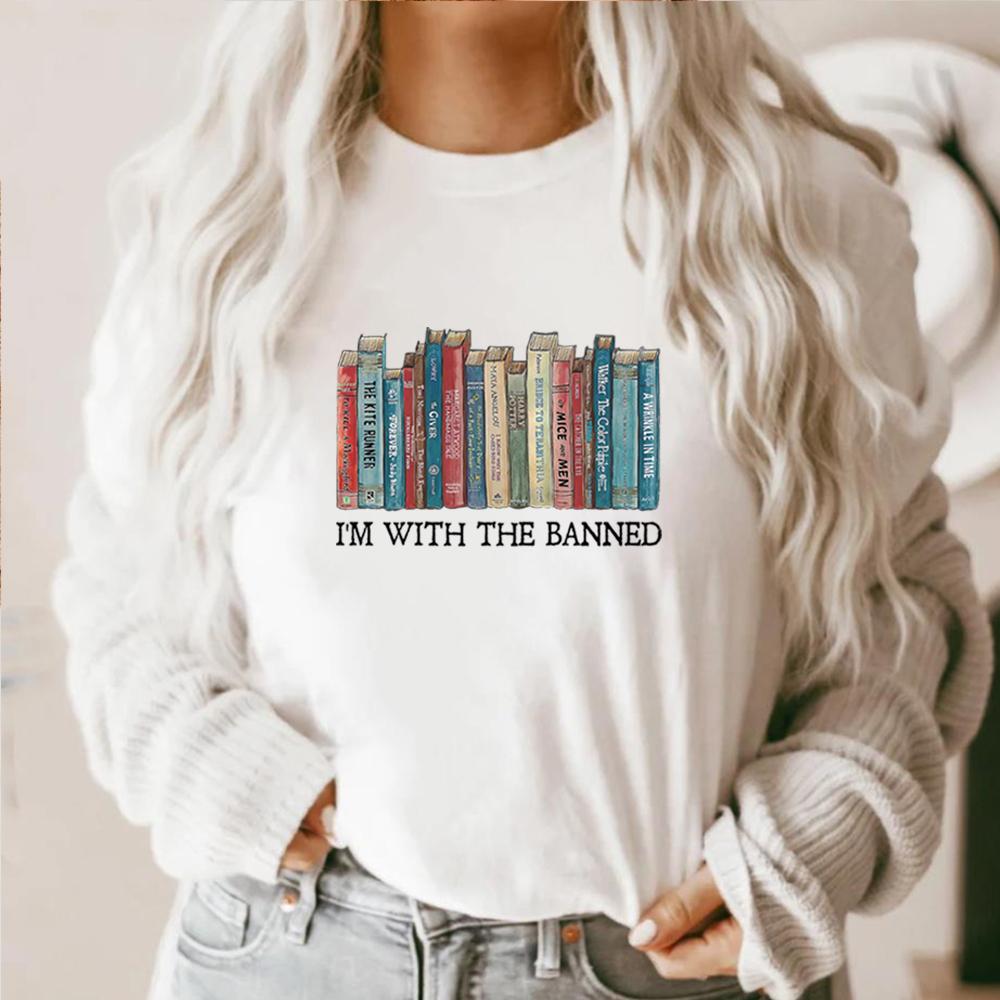 Tee Banned Books Shirt Im With The Banned Tshirt Reading Shirt Library Books Short Sleeve Banned Library Shirt Librarian Shirt