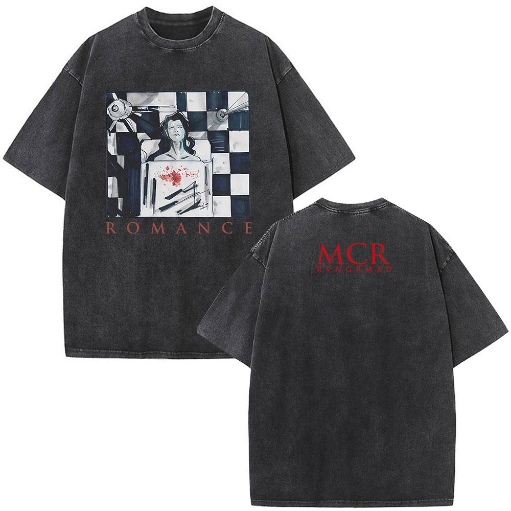 My Chemical Romance Long Live The Black Parade Merch de Tour T-shirts Lavés Hommes Femmes Groupe Punk Gothique T-shirts Oversize