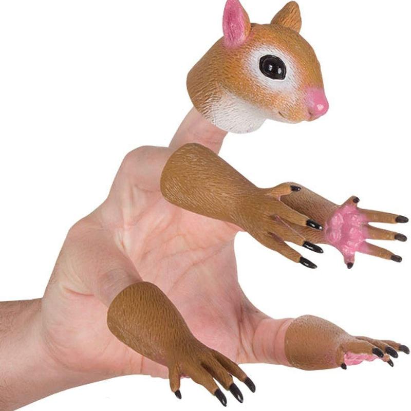 1Set Children Finger Puppet Animals Squirrel Hand Finger Story Puppets Game Cat Puppy Panda Finger Dolls Toys For Children Gifts