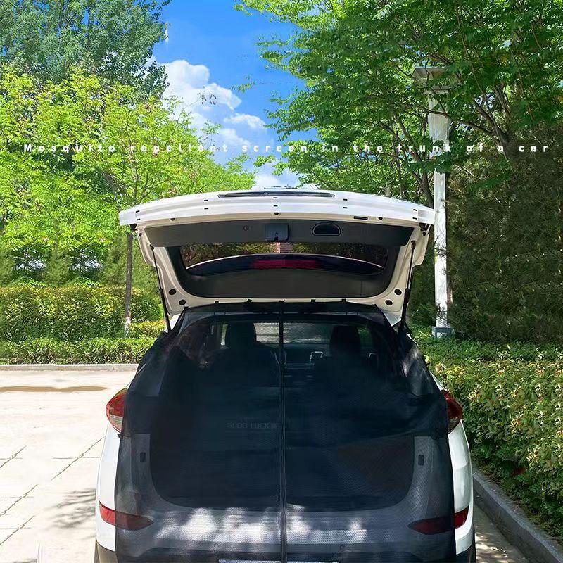 Car Tailgate Mosquito Net: Self-Driving, Anti-Insect Mesh Bag for Outdoor Camping – Breathable Trunk Cover