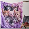 Süße Katze Decke 2D Gedruckte Kätzchen Decke Weich Warm Bett Decken für Sofa Couch Bettwäsche Wohnzimmer Heim Dekoration