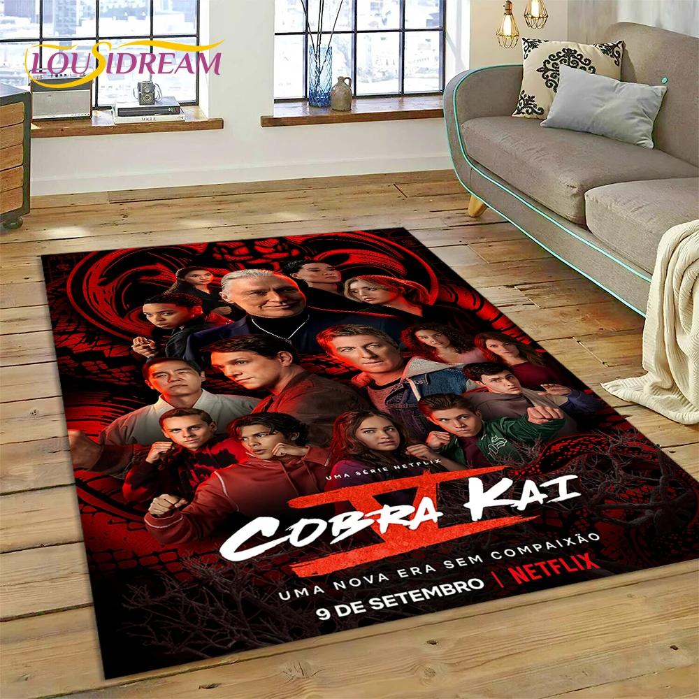 3D Cobra Kai Classics TV Amanda Karate Rug Carpet for Living Room Bedroom Decor,Floor Mat Non-slip Decoration for Sofa Doormat