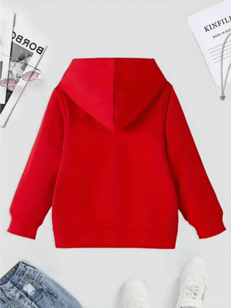 Autumn/Winter Christmas Unisex Hoodie, Loose-fitting Casual Hooded Design with Cartoon Bear Print, Trendy Hoodie