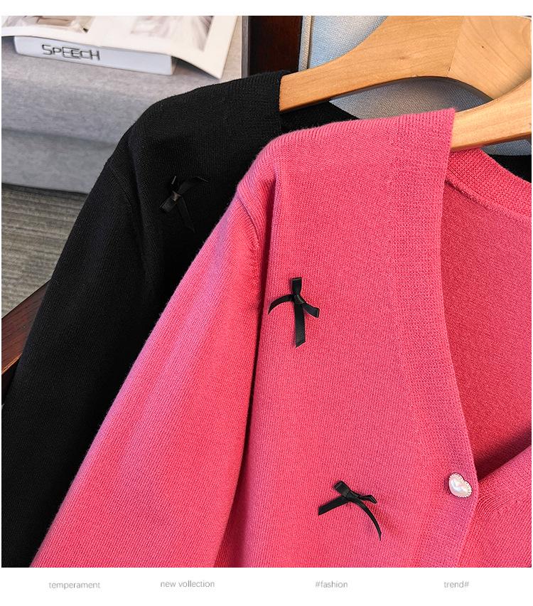 Plus Size Women's Loose Knit Cardigan Sweater, Bust 150/160 Cm, 200-350 Jin - Style 8303
