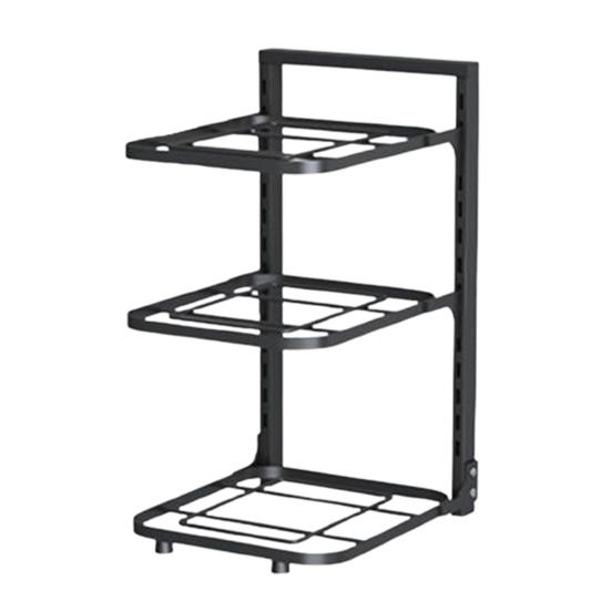 Support de Rangement pour Casseroles Multi-Couches Forte Portance Conception Creuse Réglable Placard Sous-Évier Support à Casseroles Support pour Ustensiles de Cuisine
