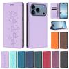 Embossed Strong Magnetic Cute Cat Cards Solt Wallet Leather Phone Case for iPhone 17 Pro Max 16 Plus 15 14 13 12 Kickstand Cover