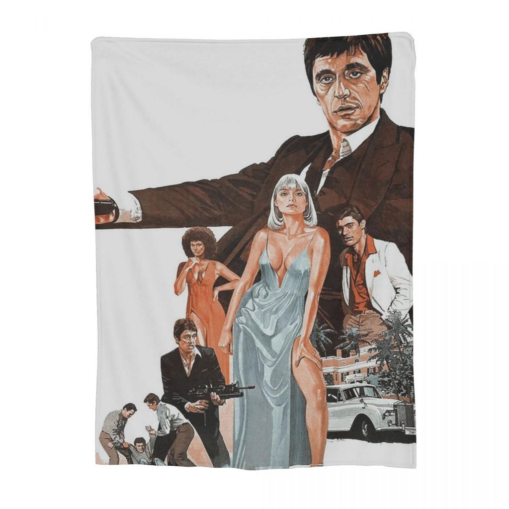 Scarface Tony Film Decken Weiche Warme Flanell Überwurfdecke Tagesdecke für Bett Wohnzimmer Picknick Reise Zuhause Sofa