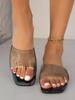 Women Slippers  Flat Open Toed Shoes for Women  Summer Fashion Luxury Transparent  Open Toe Beach Flip Flops Female