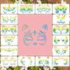 16Pcs painting series hollow painting template, wall album decoration, DIY hand painting, painting handwritten, graffiti printing inkjet template