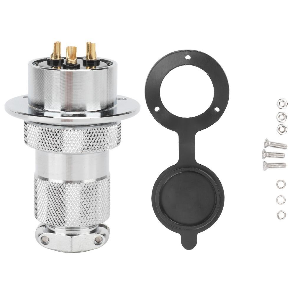 30mm Aviation Plug Waterproof 2 Pin/3 Pin/4 Pin/5 Pin Electrical Power Adapter Zinc Alloy Shell 25A/300V Aviation Connector