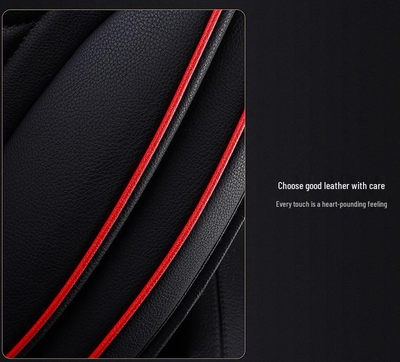 Four Seasons Universal Leather Car Seat & Steering Wheel Cover Set
