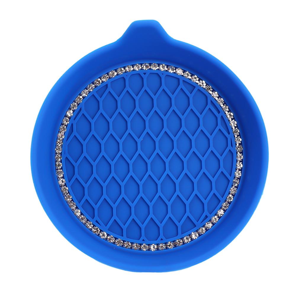 New Car Interior Non-slip Water Cup Pad Diamond Rhinestone Bling Decoration Cup Bottle Anti-skid Rubber Cushion Mat Accessories