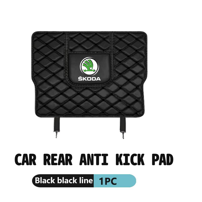rjhwp8 Car Seat Back Protection Anti-Kick Pad Rear Seat Storage Bag Organizer For Skoda Octavia A5 A7 RS Fabia Superb Rapid Karoq
