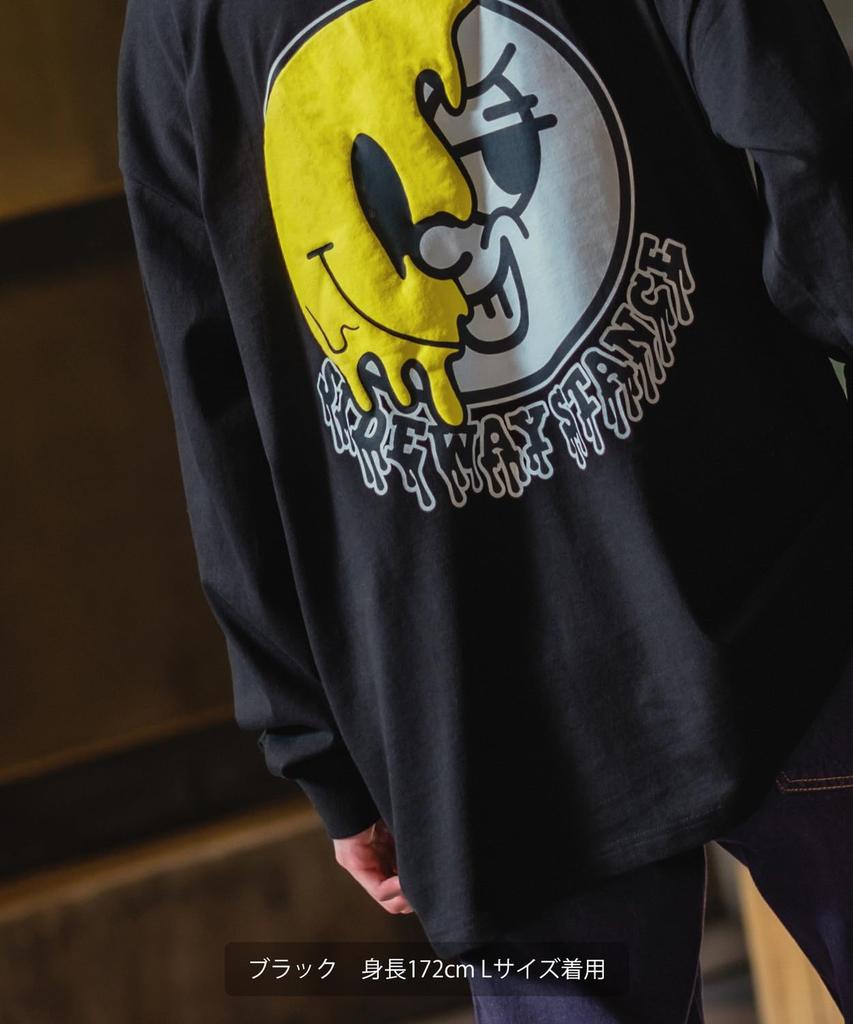 [IMPROVES] [SIDEWAYSTANCE] Drip Smiley Long Sleeve T-Shirt