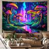 Mysterious Mushroom Forest Plants Fluorescent  Blacklight  Tapestry Wall Tapestry Monster Tapestry Wall Hanging for Bedroom, Living Room