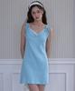 ROSEFRANTZ Lace Shirring Mini Dress [Summer Blue]