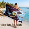 Burnley Football Design Beach Towel Custom Text Large Towel for Beach Vacation