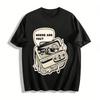 Retro Handheld Game Console Print T-shirt Nostalgic Where Are You Slogan Unisex Casual Top Pure Cotton T-shirt