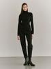 NOUVE Slim Fit Turtleneck T-Shirt - Black