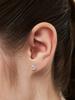 Hei [Sv925] Solo Bezel Round Studs Earring