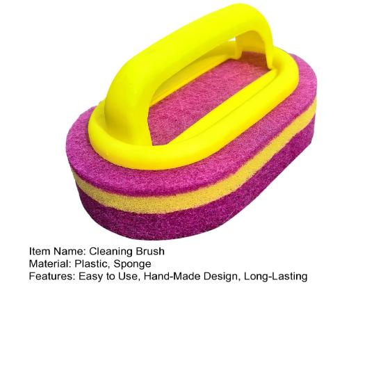 Cleaning Brush Sponge Plastic Hand-Made Design Kitchen Cleaning Scrubber Easy To Use Household Cleaning Tool