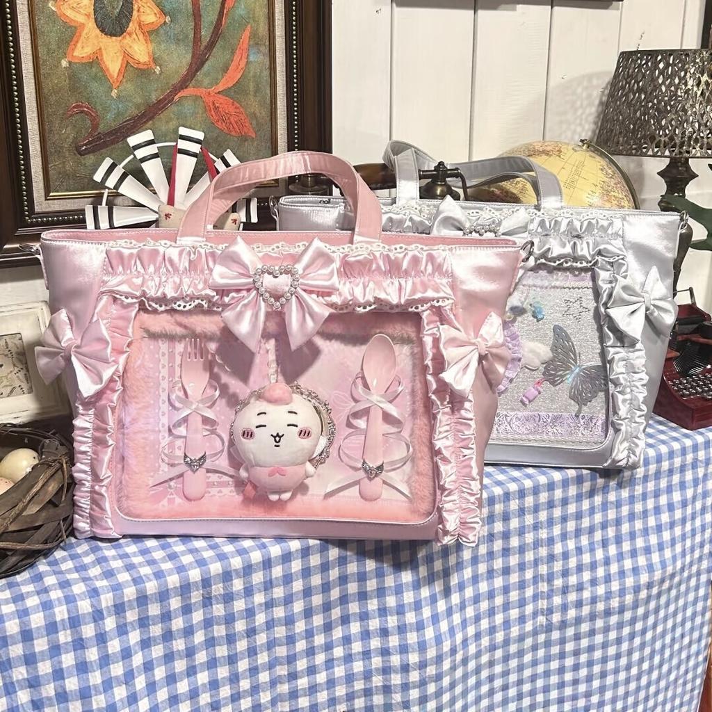 Neue Y2K Süße Japanische Ita Tasche Lolita Mädchen Transparente Schulter-Tragetasche Große Kapazität Umhängetasche Lässige Tasche DIY Display Handtaschen