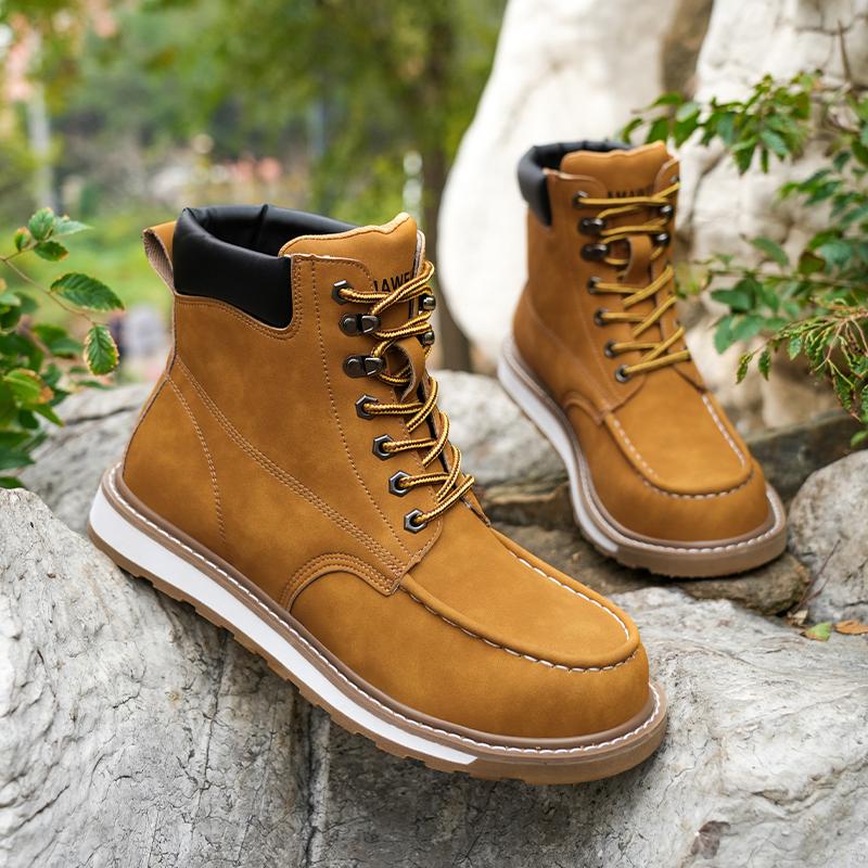 Werklaarzen Mannen Onverwoestbaar Anti-Verplettering Anti-Doorboring Werkschoenen Beschermend Antislip Mannen Bouwschoenen Klimschoenen