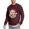 Christmas Print Loose Fit Round Neck Sweatshirt For Men
