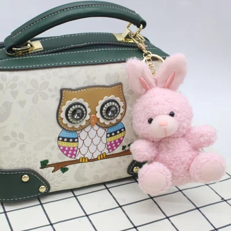 Plush Keychain 1PC Mini Pendant Bear Girl Doll with Keychain Animal Toy Bag Hanging Decoration Birthday Gift Small Dolls