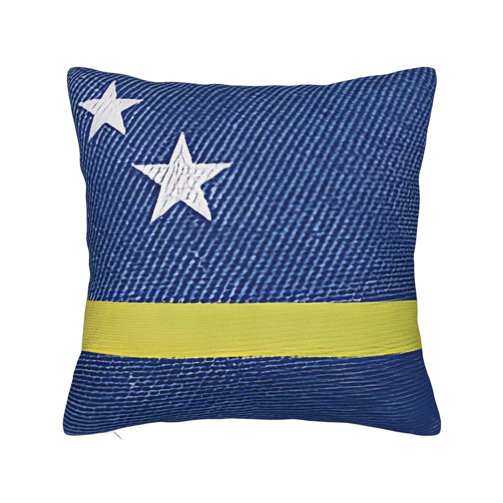 FOR CURACAOFlag Soccer Football Pillowcase Polyester Cushion Cover Decoration  Pillow Case Cover Home Zipper 45X45cm