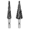 XMSSAA HSS-Co M35 Step Drill, Set of 2 for Stainless Steel, Hexagonal Drill Bit,
