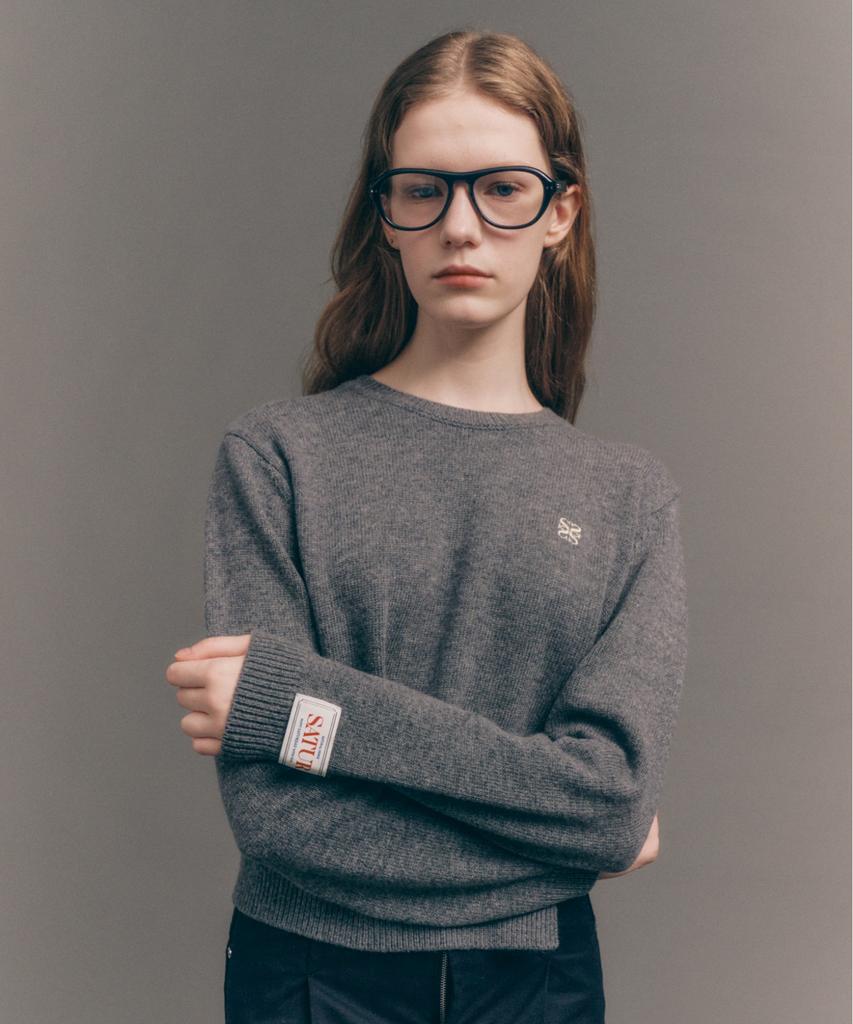 Seteo Dublin Asymmetrical Cashmere Blend Knit Classic Charcoal (Type A)