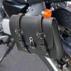 Motorrad-Fasstasche, Retro-Motorrad-Satteltasche, Lenker-Werkzeugtasche, wasserabweisend, 2 Riemen, Gabeltasche, PU-Leder für Fahrrad