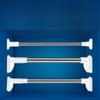 Retractable Rod Non-punching Thickened Stainless Steel Shower Curtain Rod Curtain Rod Wardrobe Hanging Rod