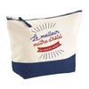 Blue Background Pouch Best Lecturer In the World - Original Gift - Birthday Large Size Toiletry Bag
