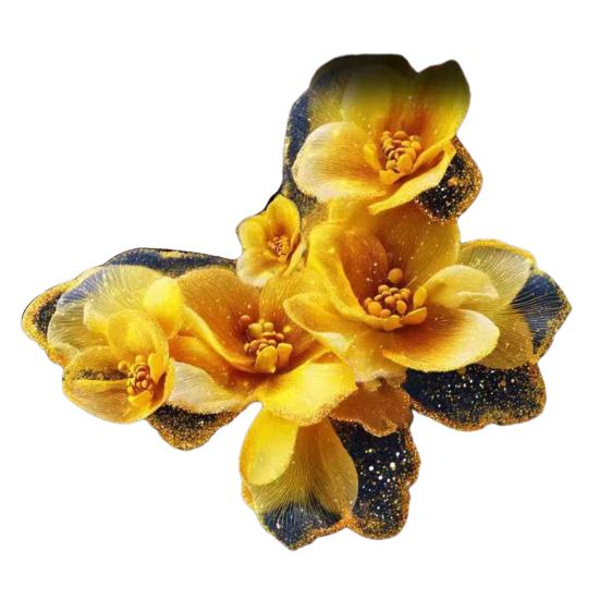 Floor Mat Butterflies Shape 3D Floral Pattern Non-Slip Dot-Embossed Backing Door Mat Water Absorbent Quick Drying Bathroom Entrance Rug