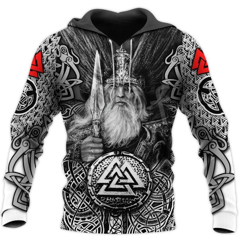 2026 Nieuwe Hoodie 3D Viking Harajuku Print Pullover Heren Hoodie Oversized Vintage Mannenkleding Herfst Lange Mouw