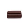 Eono Leather Watch Roll Storage Case Brown 2-Slot Portable High-Quality Handcrafted Felt