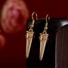 Western Style Gold Plated Drop Earrings