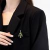 Exquisite Rhinestone Christmas Tree Brooch Faux Pearl Accents Perfect For Holiday Parties Daily Wear Fashion Accessory