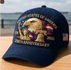 Amerikanische Baseballkappe mit Aufdruck zum 250. Jubiläum; Unisex; Langlebige und bequeme 3D-bestickte Schirmmütze