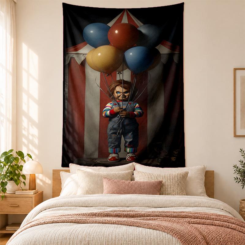Chucky with Tiffany Tapestry Highquality for Decorating Living Room Bedroom Dorm Walls Ideal As Bedroom Wallart Orholiday Gift