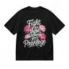 T-shirt Classique Confortable et Respirant pour Femme Motif Fleur avec Graphique de Feuilles