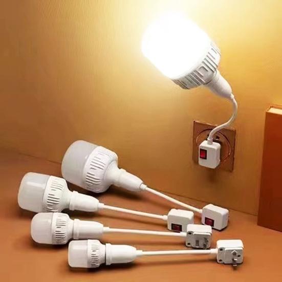 Lamp Holder LED Lights Safety Easy Installation Safe Reliable One Key Operation Flame-retardant Adjustable Rotating Flexible Extension Lamp Base for